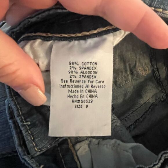 Underground Soul Distressed & Heavy Stitched Baby Bootcut Jeans sz 9 - Picture 6 of 6